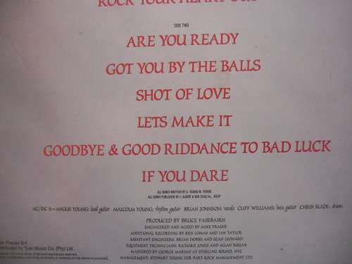 RARE!!! ACDC - THE RAZORS EDGE VINYL, LP, RECORD